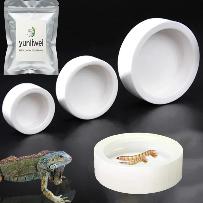 Water Dish Reptile - Ciotola per cibo per rettili anti-fuga